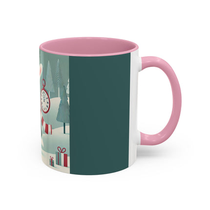 Candy Cane Timekeeper Bunny Colorful Mugs (11oz, 15oz)