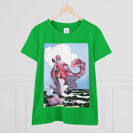 Goddess of the Swirling Sea Midweight Cotton Tee