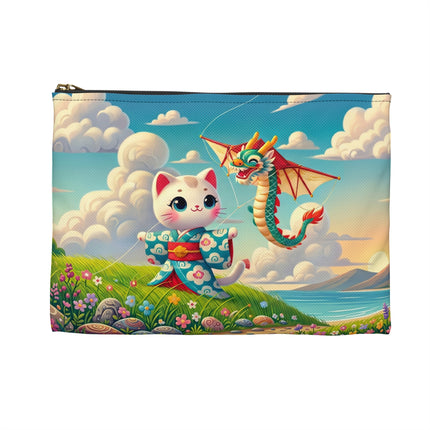 Geisha Kitten and the Dragon Kite Accessory Pouch – Joyful Flight & Dragon Spirit