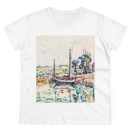 Concarneau by Paul Signac Women's Midweight Cotton Tee