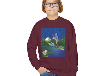 Fairy on a Dragonfly Youth Crewneck Sweatshirt
