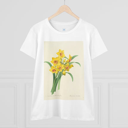 Choix des plus belles fleurs, Plate 052 by Pierre Joseph Redouté  Women's Midweight Cotton Tee