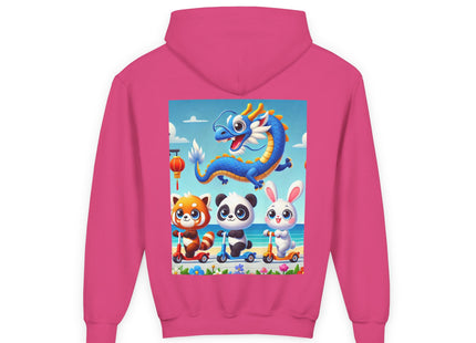 Seaside Scooter Friends Youth Heavy Blend Hooded Sweatshirt