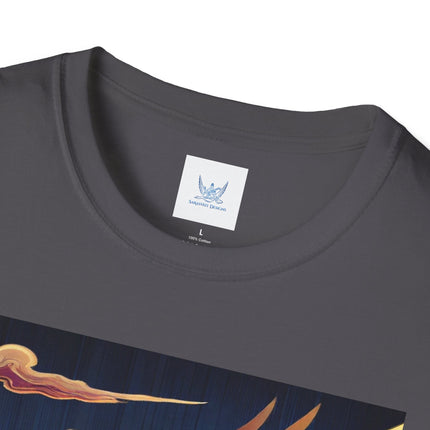 Flame-Winged Horse at Sunset Softstyle T-Shirt