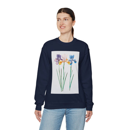 Blue Iris by Anselmus Boëtius de Boodt Heavy Blend™ Crewneck Sweatshirt