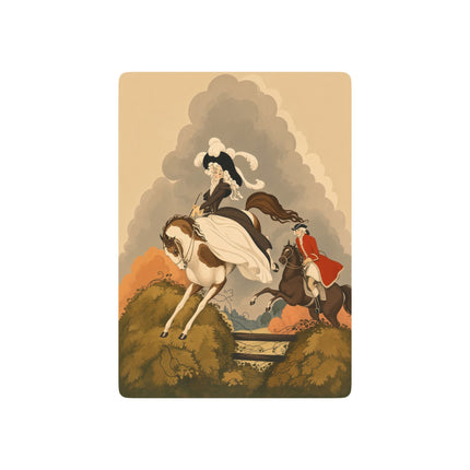 🐎🍂 The Lady Of The Autumn Hunt Playing Cards – Art Deco Equestrian Elegance