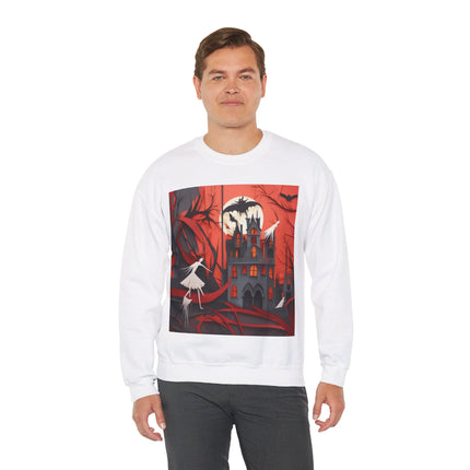 Halloween Night Scene Unisex Heavy Blend™ Crewneck Sweatshirt