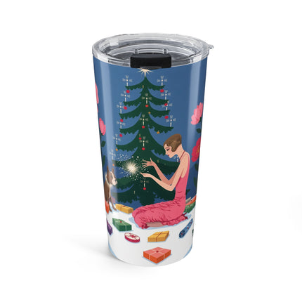 🎄✨ The Christmas Sparkle Companion Tumbler – Art Deco Holiday Fantasy