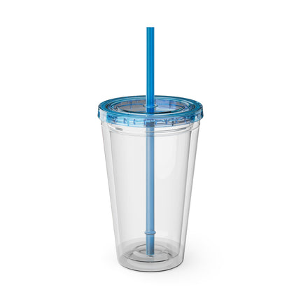 Archer Kitten in the Zen Garden Sunsplash Tumbler with Straw, 16oz