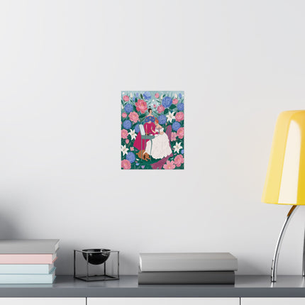 🌸💎 The Garden Of Little Treasures Matte Vertical Poster – Art Deco Floral Elegance