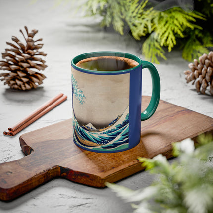 The Great Wave off Kanagawa by Katsushika Hokusai Colorful Mugs (11oz, 15oz)