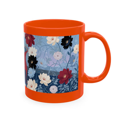 💌🌺 The Lady Of The Scattered Love Letters Ceramic Mug – Art Deco Romantic Elegance