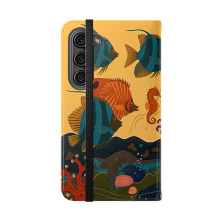 🐚🌊 The Lady Of The Enchanted Pearl Flip Case – Art Deco Undersea Fantasy