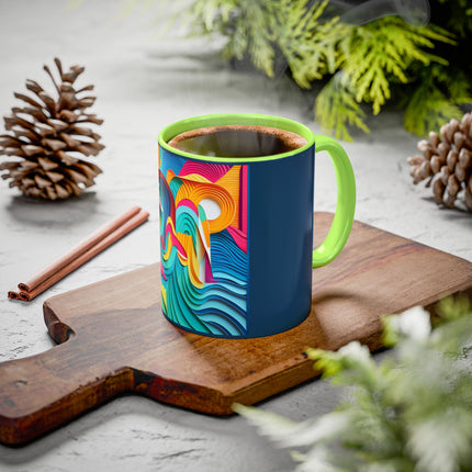 Surfing Zebra Colorful Mugs (11oz, 15oz)