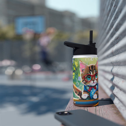 Kitten Scholars Stainless Steel Water Bottle
