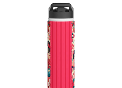 Geisha Kitten's Enchanted Carousel Ride Stainless Steel Water Bottle, Standard Lid