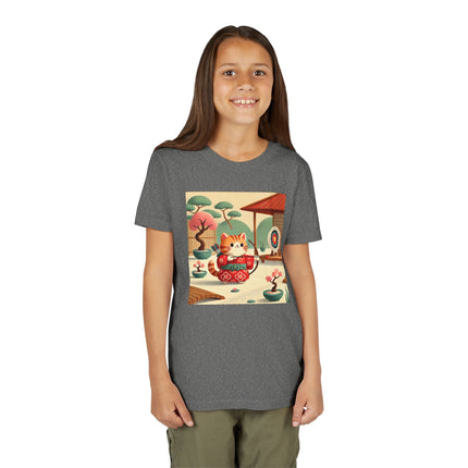Archer Kitten in the Zen Garden Youth Short Sleeve Tee
