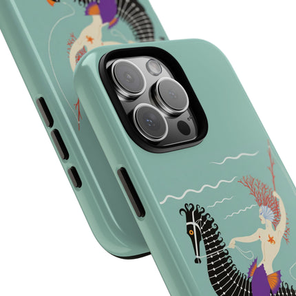 Mermaid on Seahorse Phone Case – Mythic Ocean Grace
