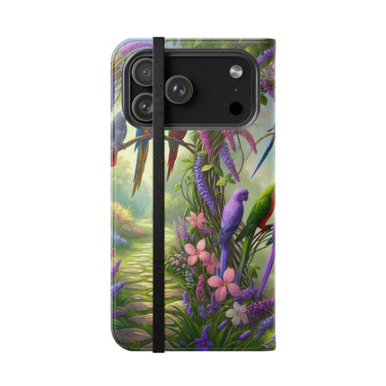 🧚🦜 Lavender-Winged Fairy Flip Case – Dreamy Elegance & Spring Whimsy