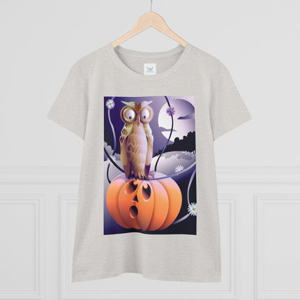 The Startled Pumpkin Women's Midweight Cotton Tee