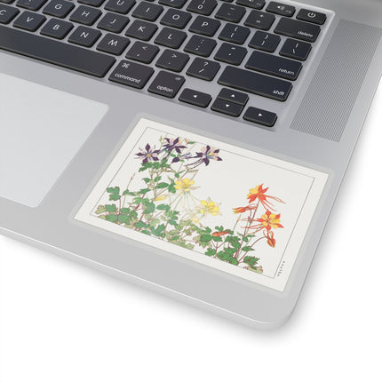 Aquilegia Flower by Tanigami Kônan Kiss-Cut Stickers (4 Sizes)