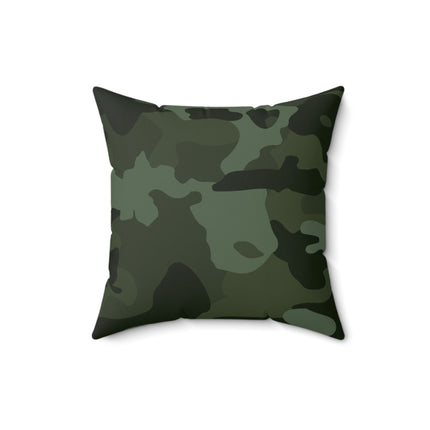 Classic Camouflage Print Spun Polyester Square Pillow