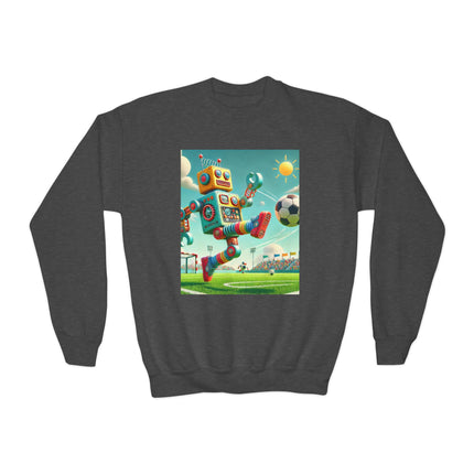 Kickoff Bot! Youth Crewneck Sweatshirt – Action, Energy & Game-Day Fun