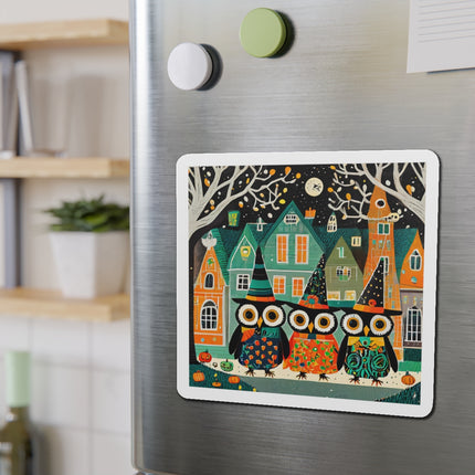 Night of the Trick-or-Treating Owlets Die-Cut Magnets (5 Sizes)