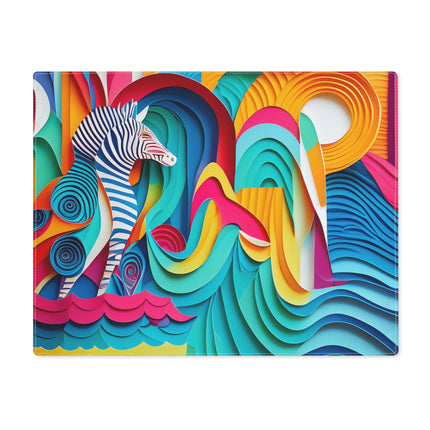 Surfing Zebra Placemat, 1pc