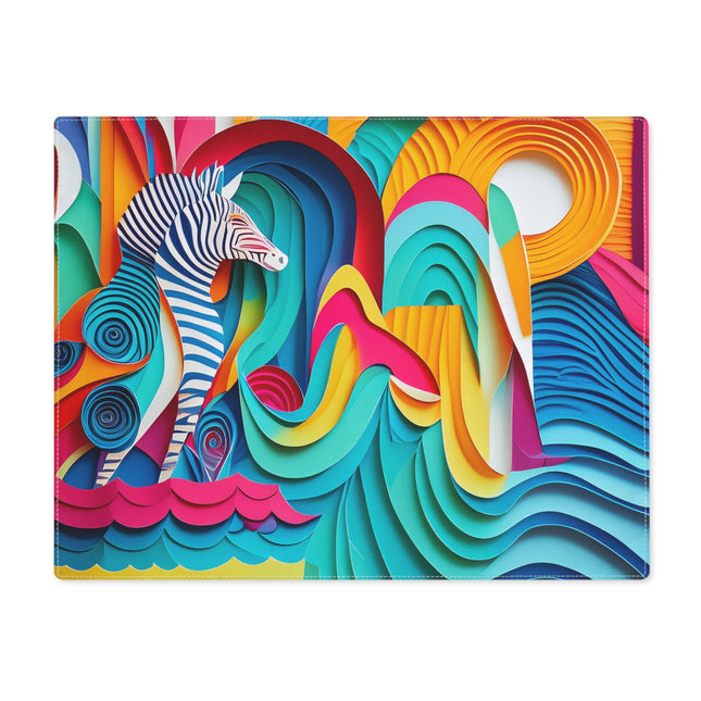 Surfing Zebra Placemat, 1pc