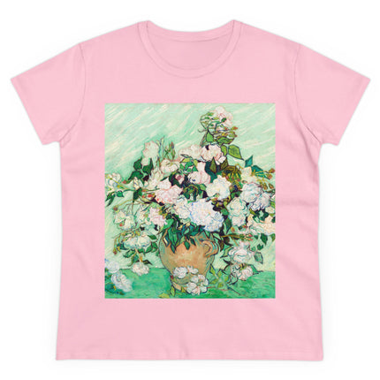 Roses by Vincent Van Gogh Women's Midweight Cotton Tee