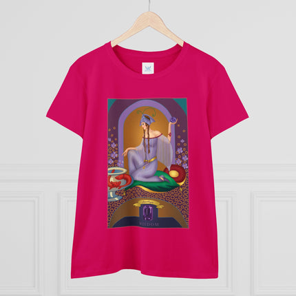 February & Amethyst (from the Gem Series) by Sofia Chiostri Women's Midweight Cotton Tee
