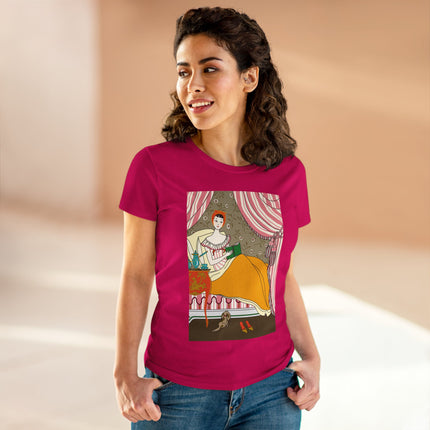 A Moment of Elegance and Comfort Women's Midweight Cotton Tee