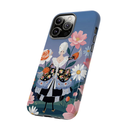 🌸🎀 The Grand Floral Promenade Phone Case – Art Deco Fashion Fantasy