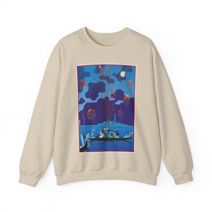 Fireworks in Venice by George Barbier Heavy Blend™ Crewneck Sweatshirt