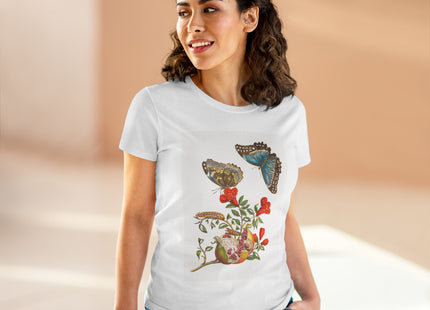 Blue Butterflies and Pomegranate Cotton Tee