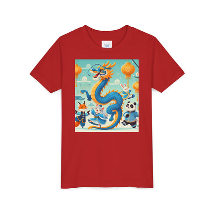 Blue & Gold Dragon Festival Parade Youth Short Sleeve Tee