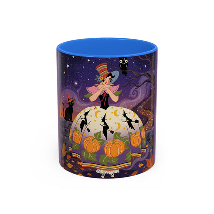 🎃🌙 The Pumpkin Moon Dress Colorful Mug – Whimsical Halloween Fashion