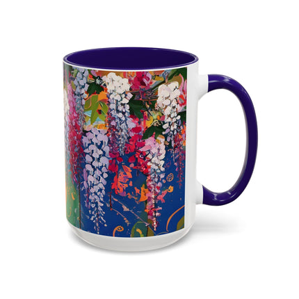 Golden Wisteria Elegance Colorful Mugs (11oz, 15oz)