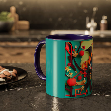 Curious Crow Colorful Mugs (11oz, 15oz)