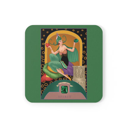 Taurus Zodiac Design – May & Emerald | Cork Back Coaster