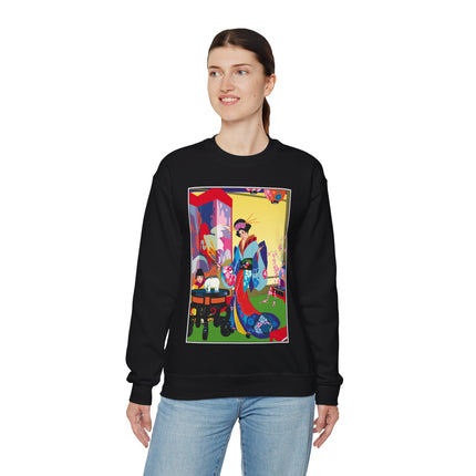 A Timeless Journey by Umberto Brunelleschi Heavy Blend™ Crewneck Sweatshirt