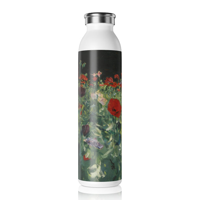 Poppies (A Study of Poppies for Carnation, Lily, Lily, Rose) by John Singer Sargent Slim Water Bottle