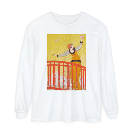 La Passerelle by Charles Martin Garment-dyed Long Sleeve T-Shirt
