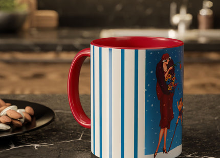 Snowfall & Couture Colorful Mugs (11oz, 15oz)