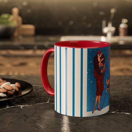 Snowfall & Couture Colorful Mugs (11oz, 15oz)
