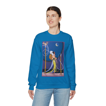 Smoke and Secrets: A Glamorous Encounter in Prohibition Era Heavy Blend™ Crewneck Sweatshirt