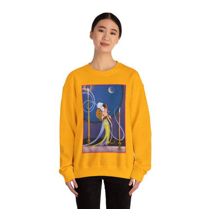 Smoke and Secrets: A Glamorous Encounter in Prohibition Era Heavy Blend™ Crewneck Sweatshirt