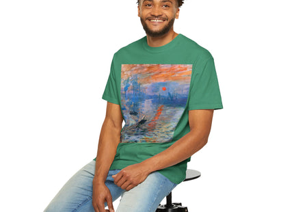 Sunrise by Claude Monet Unisex Garment-Dyed T-shirt