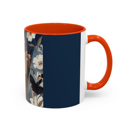 🌸✨ The Midnight Magnolia Masquerade Colorful Mug – Art Deco Nocturne